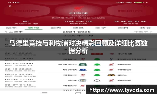 马德里竞技与利物浦对决精彩回顾及详细比赛数据分析