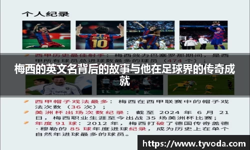 梅西的英文名背后的故事与他在足球界的传奇成就